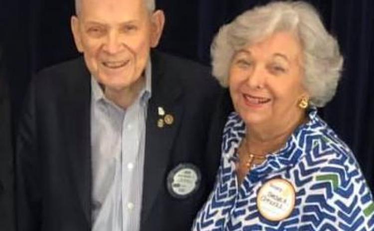 Edmunds alongside his wife at a 2019 Rotary event. 
