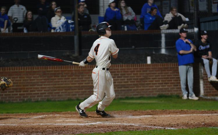 Senior outfielder Corbin Robertson walked it off in game one of the double header to help keep the Diamond Dogs playoff hopes alive in the 6-5 win over Monroe Area on April 13.