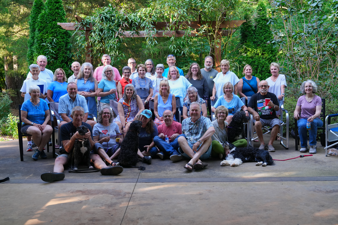 The group gathered at the Hart County Botanical Garden for a social gathering over the weekend.