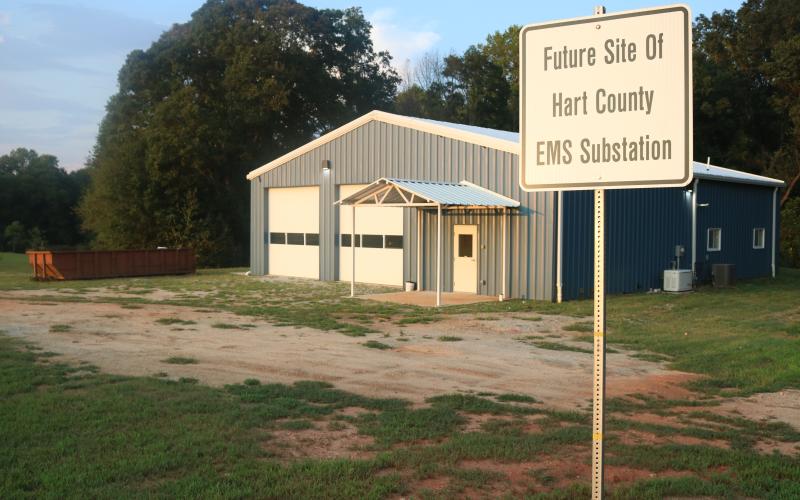 Sunshot by Grayson Williams — The Crossroads EMS substation on Lavonia Highway is nearing completion after months of not being used, officials said.