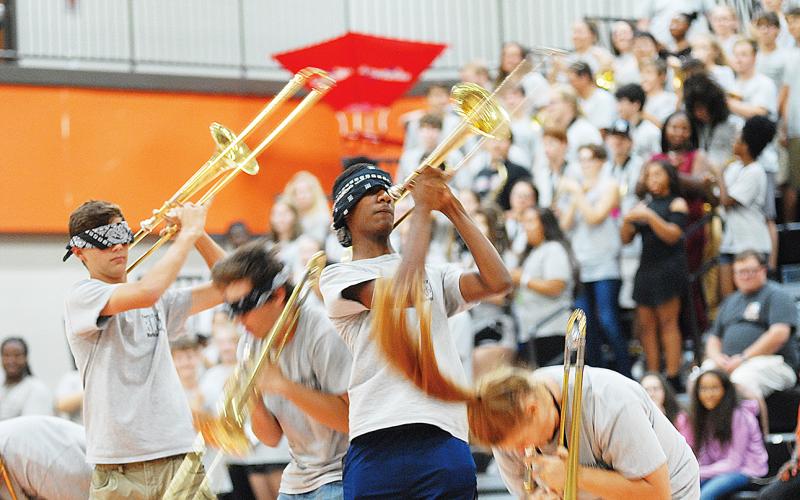 Sunshot by Michael Hall — The Hart County band performs at the pep rally in 2018 that replaced the rained out homecoming parade.