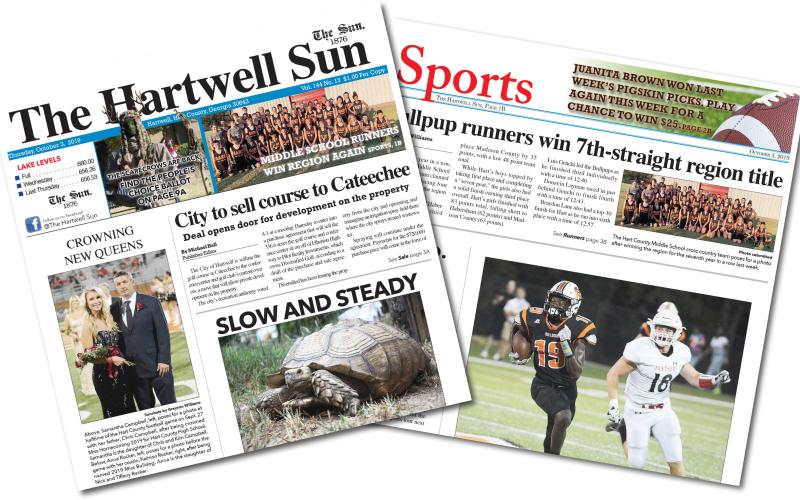 The Oct. 3 edition of The Hartwell Sun is available now.