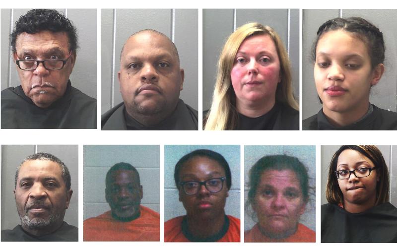 From left to right, top row, R.C. Oglesby, Steven Oglesby, Amy Oglesby, Dasia Oglesby. Bottom row, Nelson Blackwell, Thomas Strange, Tyqushia Oglesby, Debra Craig, Monique Oglesby.