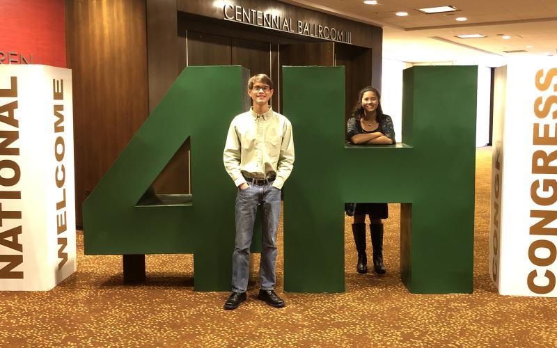Photo submitted — Ben Tellano, left, and Rachel Tellano, right, of Hart County 4-H, recently attended the 4-H National Congress in Atlanta.
