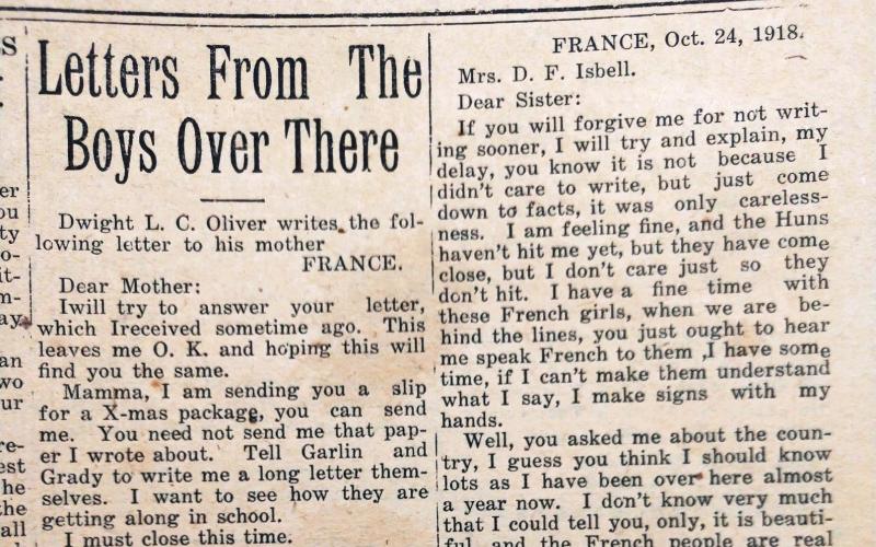 The Dec. 6, 1918 edition of The Hartwell Sun