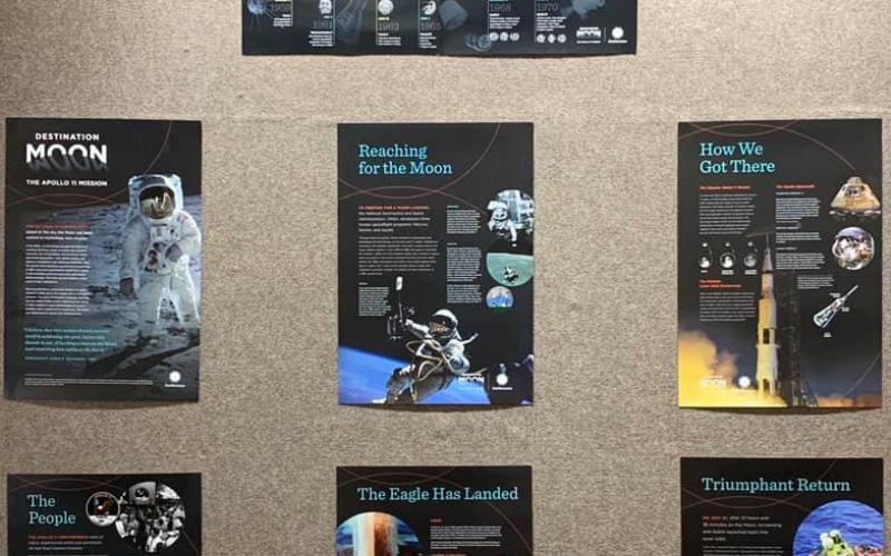 A group of posters presented at The Art Center by The Smithosonian Museums is on display through February.