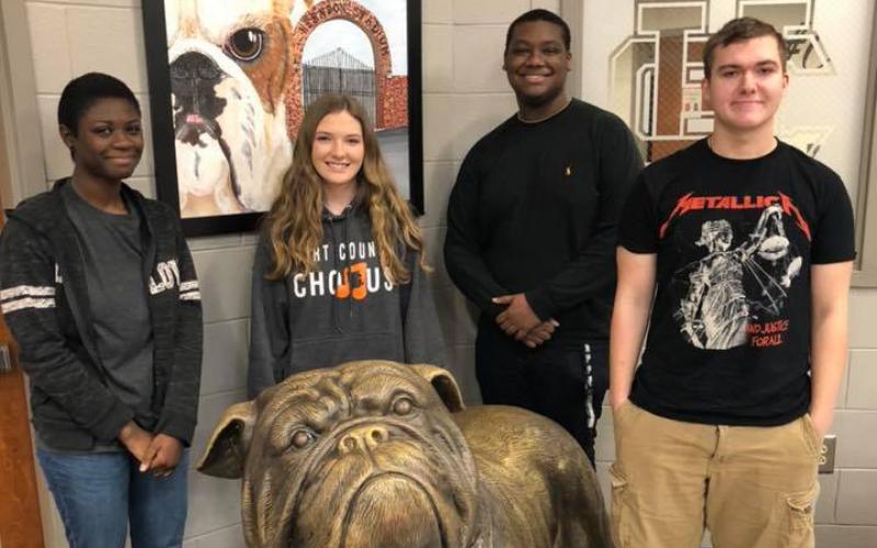 HCHS winners are Ken’Asia Johnson, 10th grade; Madeline Owens, ninth grade; Omari Durrett, 12th grade; Chess Mitchell, 11th grade.