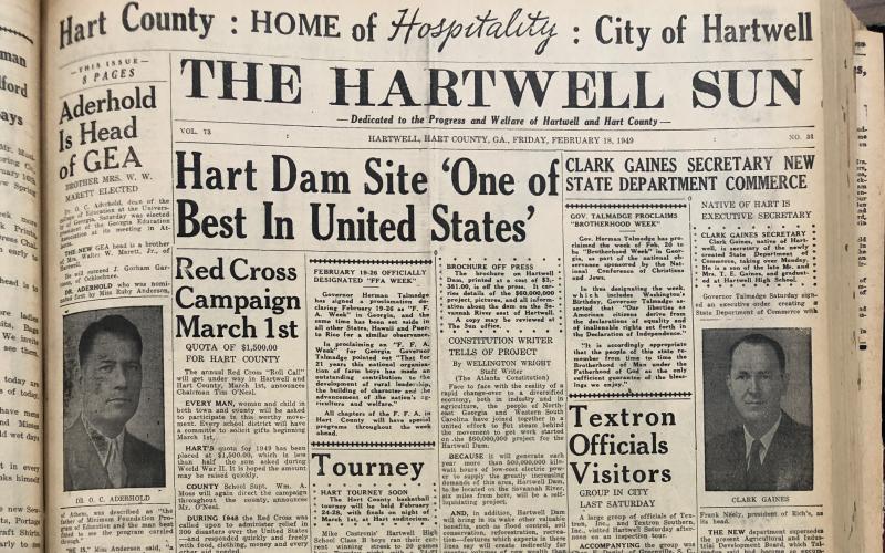 The Hartwell Sun in 1949