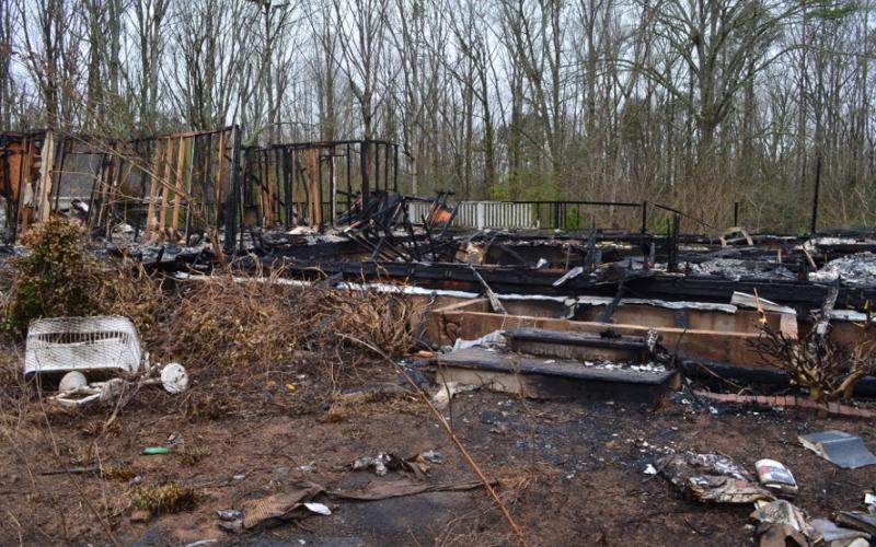 Photo submitted - The house at 998 Zipps Road is shown after it was destroyed by a fire on Feb. 28.