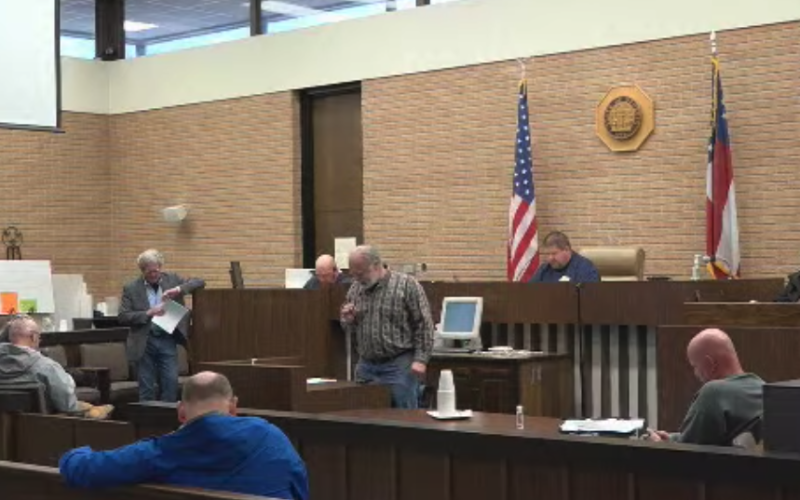 Hart County commissioners, the Hartwell City Council and other local officials say the invocation at the Hart County Courthouse on Tuesday during an emergency called meeting to make a local emergency declaration.