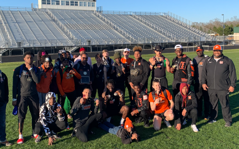 Photo submitted - The Hart County boys track team poses for a photo after winning the Eagle Invitational.
