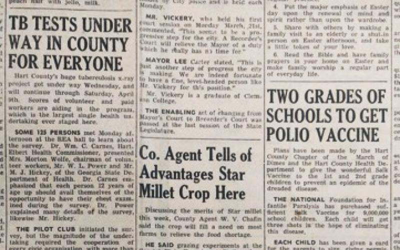 The front page of the April 2, 1920 edition of The Sun included two articles about battling disease, echoing today's current situation.