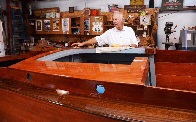 Sunshots by Michael Hall — Al Olsen talks about work he has put into a 1929 Chris Craft Triple he is restoring.