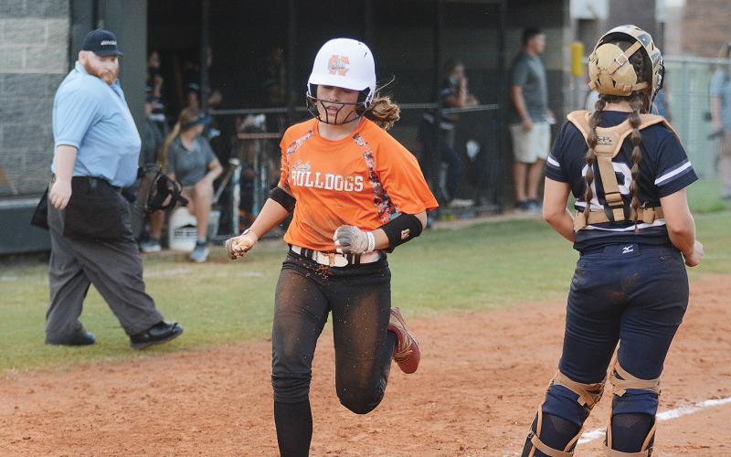Sunshot by Grayson Williams — Madison Bryson scores Tuesday, Aug. 11, at Hart County High School in an 8-1 win over Elbert County.