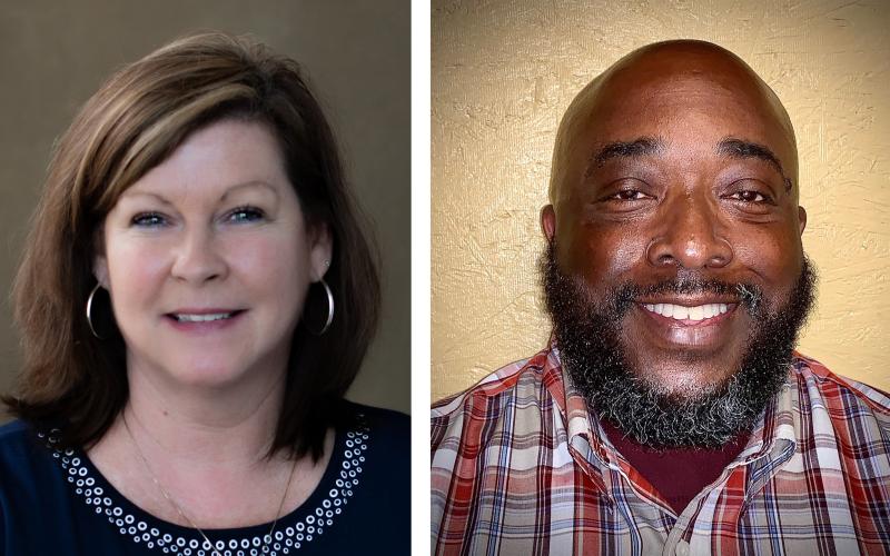 Karen Martin, left. Brad Goss, right.