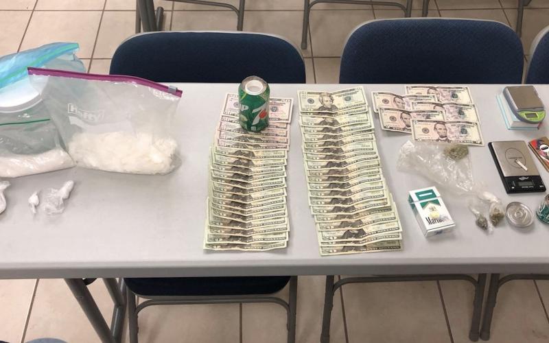 Photo submitted - Drugs and money seized from a house on Rowland Hill Road are shown.