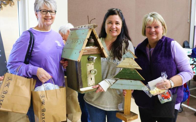 Pictured are Vicki Hilley, Pam Isbell and Lisa Baker at the 2019 Holiday Bazaar.