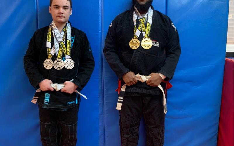 Noah Wyckoff, left, and Teven Morrison, right