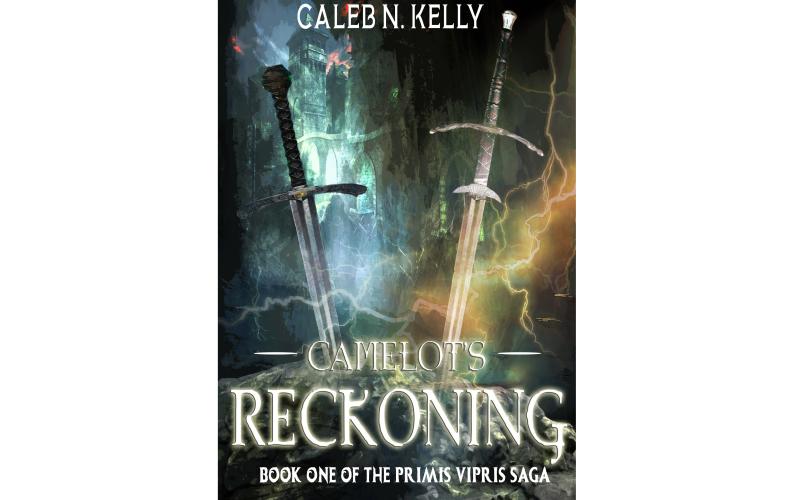 The cover of “Camelot’s Reckoning” is shown.