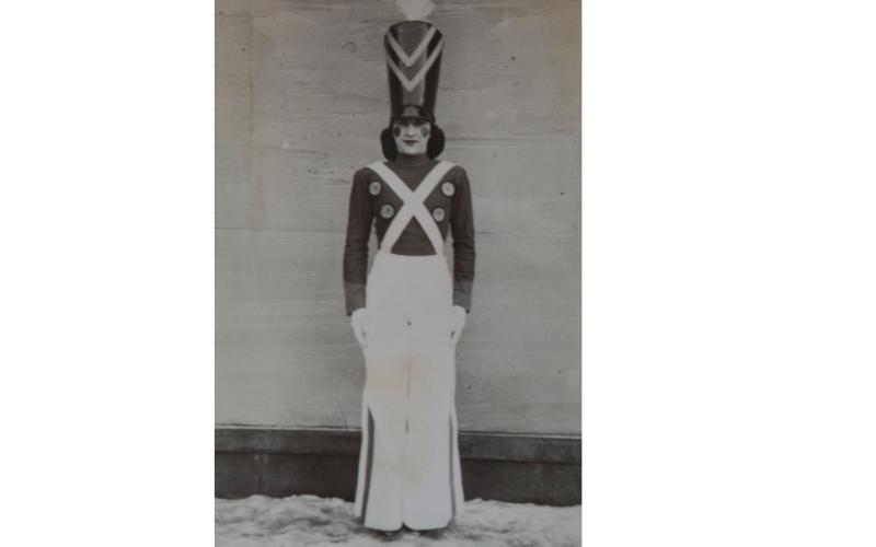 Ferguson is seen in her toy soldier uniform worn in a Christmas show when she was a Rockette in 1944 and 1945.