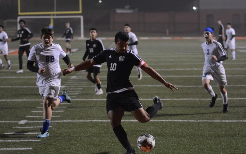 Sunshot by Grayson Williams - Renso Escobedo boots what turned into a goal for Hart County on Thursday, Feb. 11, at Hart County High School.