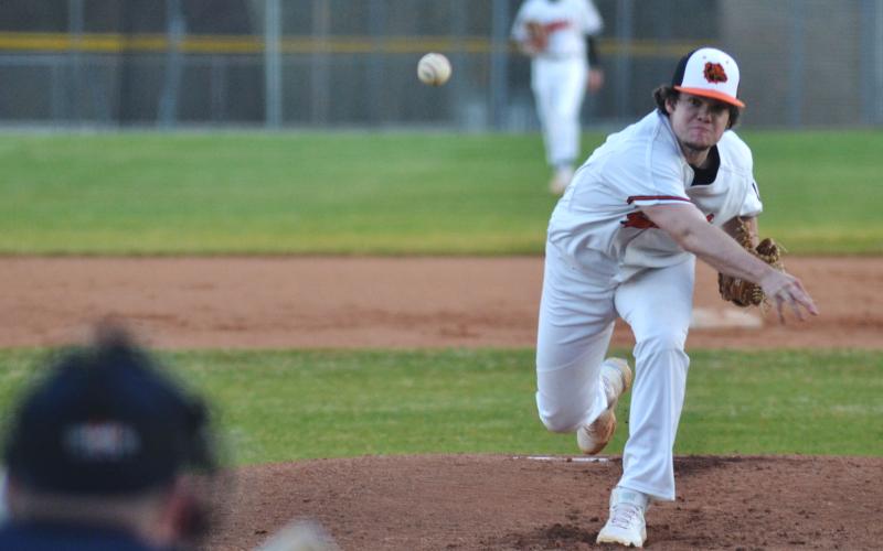 Sunshot by Michael Hall Casey Tallent deals from the mound against Elbert County on Feb. 24 at Hart County High School.
