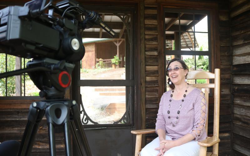 Sunshot by Grayson Williams - Darlene Nixon, right, smiles at the camera during an interview last Thursday, April 8 for an upcoming documentary about  Melungeon people.