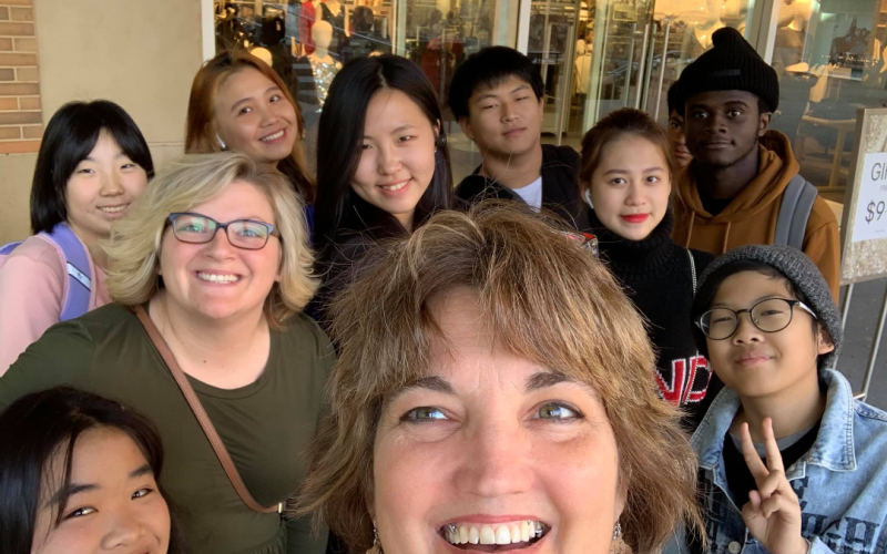 Submitted photo - International students travel to Atlanta once a quarter to take turns eating from their home cuisines. Pictured are front row from left to right: Hong Pham, Nealie Peeples, Sarah LeCroy and Wischut Pichayakiatikul. Back row from left to right: Yejean Woo,  Chau Nguyen, Mie Tanaka, Seungseung Choi, Nhi Bui and Sebastien Charles.