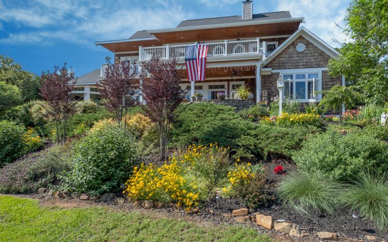 the lake side of the Valhaly home.