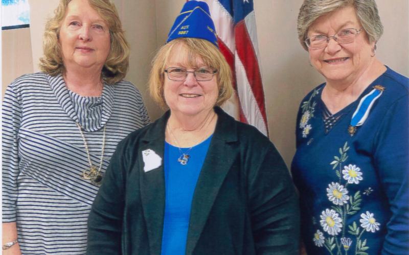 Submitted photo - The John Benson Chapter, NSDAR recently honored veterans at their May luncheon. Pictured left to right: Sara Lesseur, new regent and program director, Dawn Lemay and Emily Temple, past Regent.