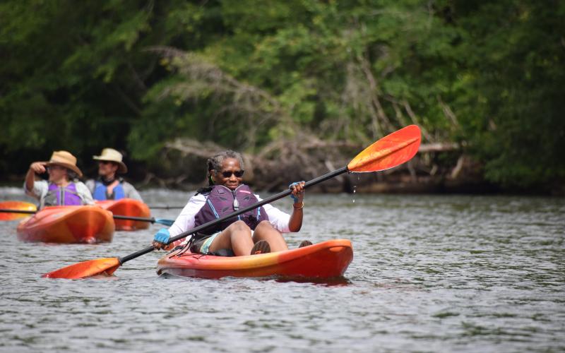 Submitted photo - Georgia River Network paddle participants explore the 10-mile Tugaloo River Water Trail in celebration of the water trail’s establishment within the organization’s Georgia Water Trails Network.