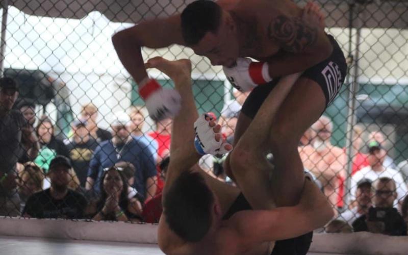 Submitted photo - Tyler Barber controls his opponent on the ground.