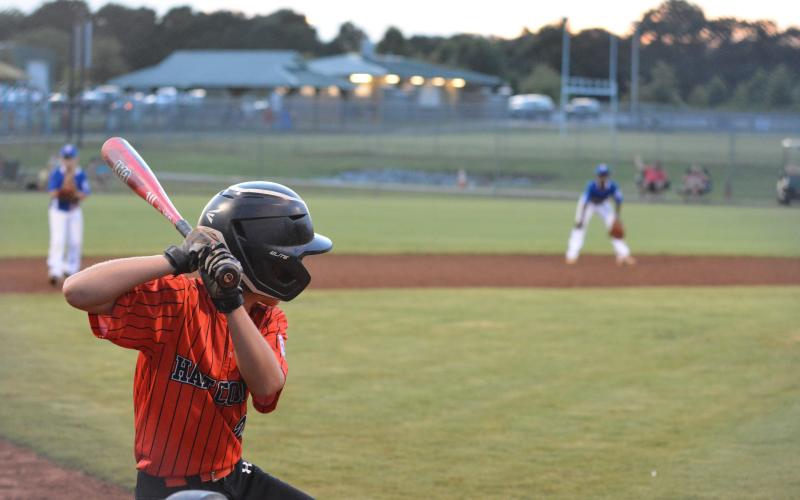 Drew Dotson/The Hartwell Sun - A batter awaits the pitch in the 9-11 all-star team’s loss against Toccoa on June 30.