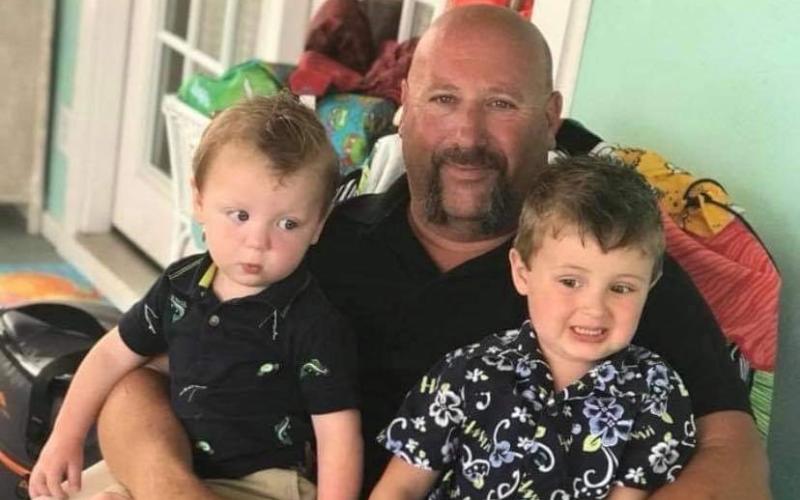 Chris Minervino with his grandsons, Wyatt and Ethan.
