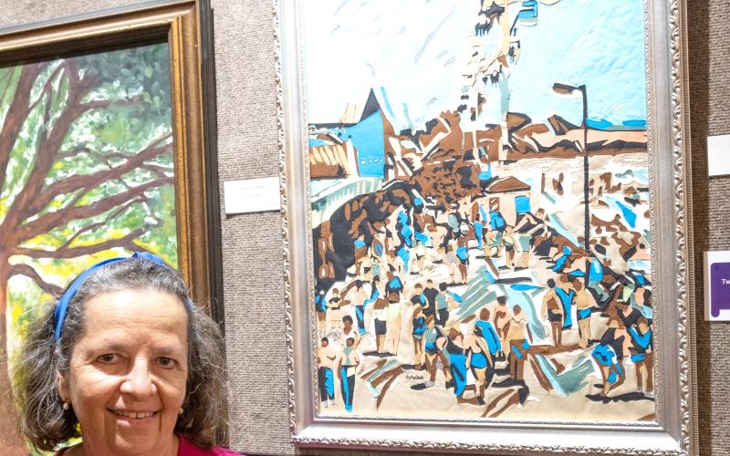 Coney Island by Evelyn Beck, seen above, placed first in the Two-dimensional category.