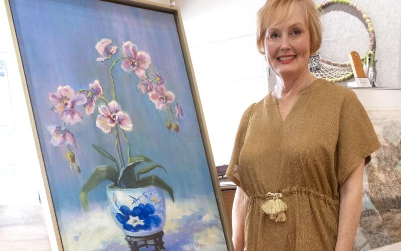 Autumn Strickland received the non-photo Merit Award for Grace’s Orchids, pictured above