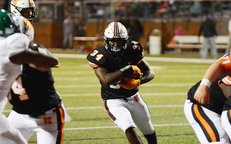 JL Lackey finds the hole in last season's 36-21 victory over Franklin County, at Herndon Stadium.