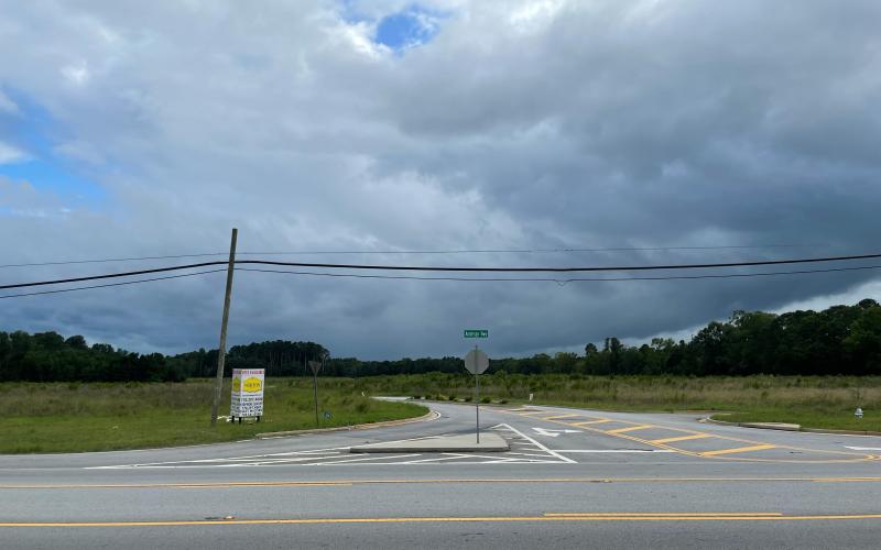 Oakview Crossing was orginally planned for the large 46-53-acre location seen above between Walmart and Ingles in Hartwell.