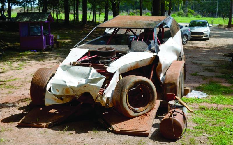 Pictured above is driver John Lee Bohannan’s race car a day after the Hartwell Speedway accident which killed one spectator and injured two more.