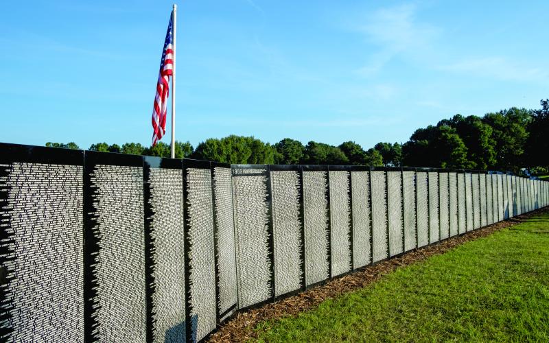 Spectators from around the region came to Cateechee Golf Club in Hartwell over Labor Day weekend to view the Traveling Vietnam Memorial Wall, seen above.