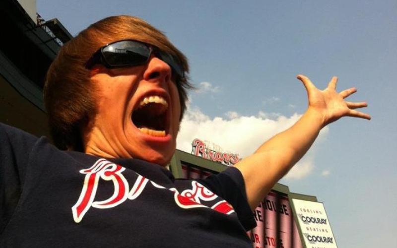 Avery Sokol at in his element at his favorite place, Turner Field.