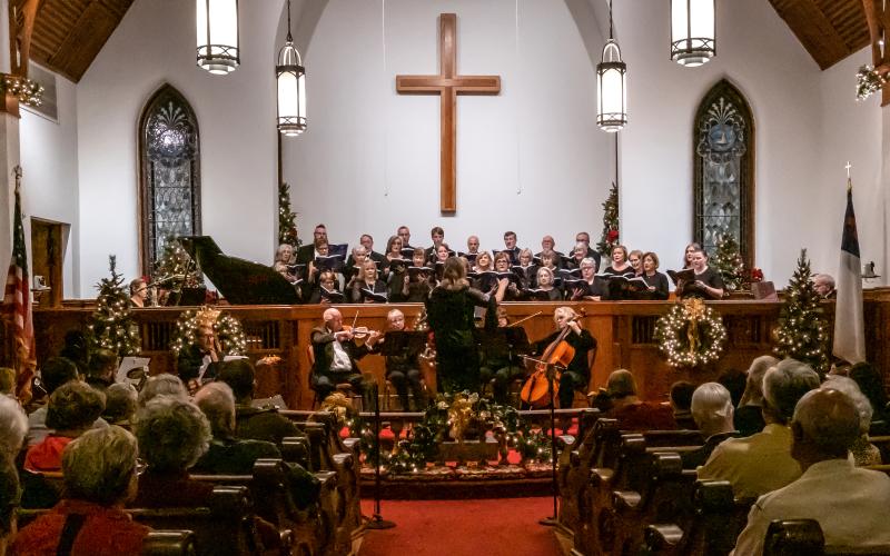 The Hartwell First United Methodist Church Chancel Choir and Orchestra captivates concert goers on Sunday evening, Dec. 5 with its show, “Christmas Changes Everything.”