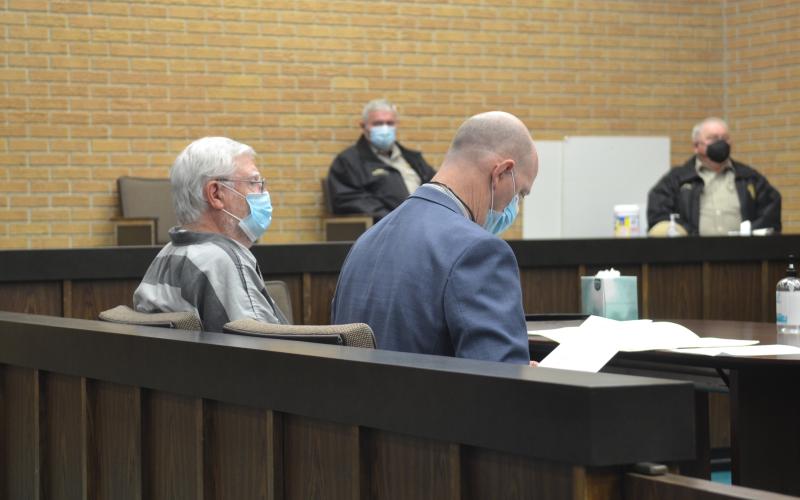 Tommy Beeson, left, awaits sentencing on Jan. 7 alongside his attorney F. Mayes Davison.