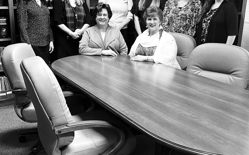 Sitting (l-r): Alesia Burch, Karen Crooms; standing: Kristi Robinson, Missy Painter, Lisa Carmichael, Lauren Cobb, Mitzi Jordan and Ruth Hein. Not pictured - Jennifer London.