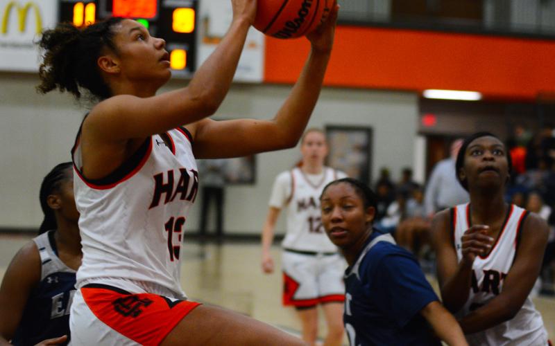 Alexis Walker looks to score.