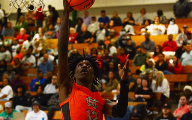 Terrance Mitchell makes a layup against Franklin County on Feb. 11.
