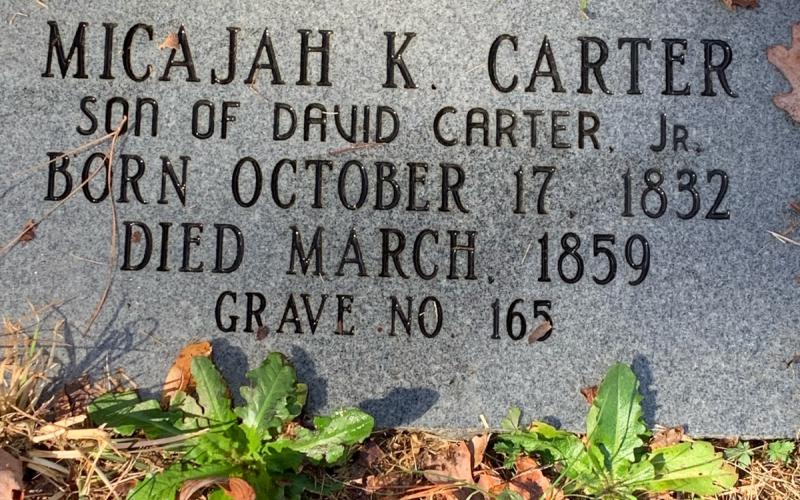 Pictured above are a pair of 19th century grave markers cleaned and restored by Hart County resident Buck Chapman.
