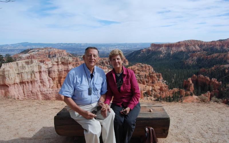 Joe and Patricia Whittemore at the Grand Canyon, one of their many bucket list check-offs.