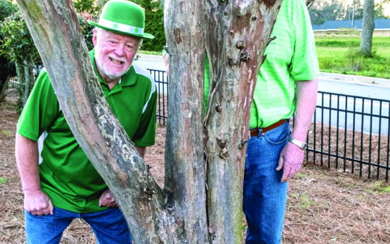 The above leprechauns (Dwight Person, left, and Tom Hamilton, right) were seen lurking outside of the Sacred Heart Catholic Church last Saturday night as folks inside were dining on a delicious St. Patrick’s Day dinner.