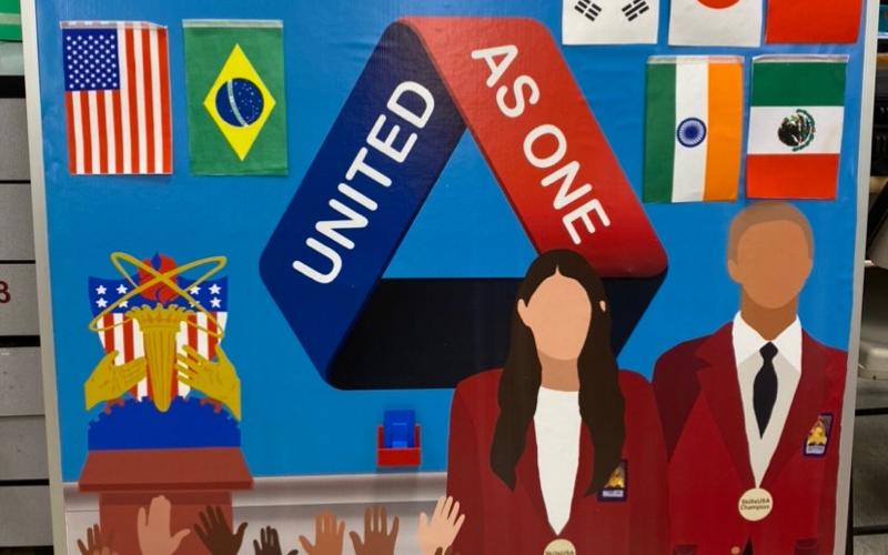 The first place-winning bulletin board created by Hart County High School SkillsUSA competitors.